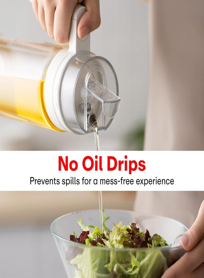 PRIME PICK زجاجة موزع زيت برايم بيك للمطبخ سعة 700 مل - وعاء زجاجي مانع للتنقيط، يفتح ويغلق تلقائيًا، تصميم بمقبض مانع للتسرب، صنبور من الفولاذ المقاوم للصدأ، وعاء شفاف للطبخ والخبز والشواء - Image 4